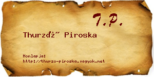 Thurzó Piroska névjegykártya